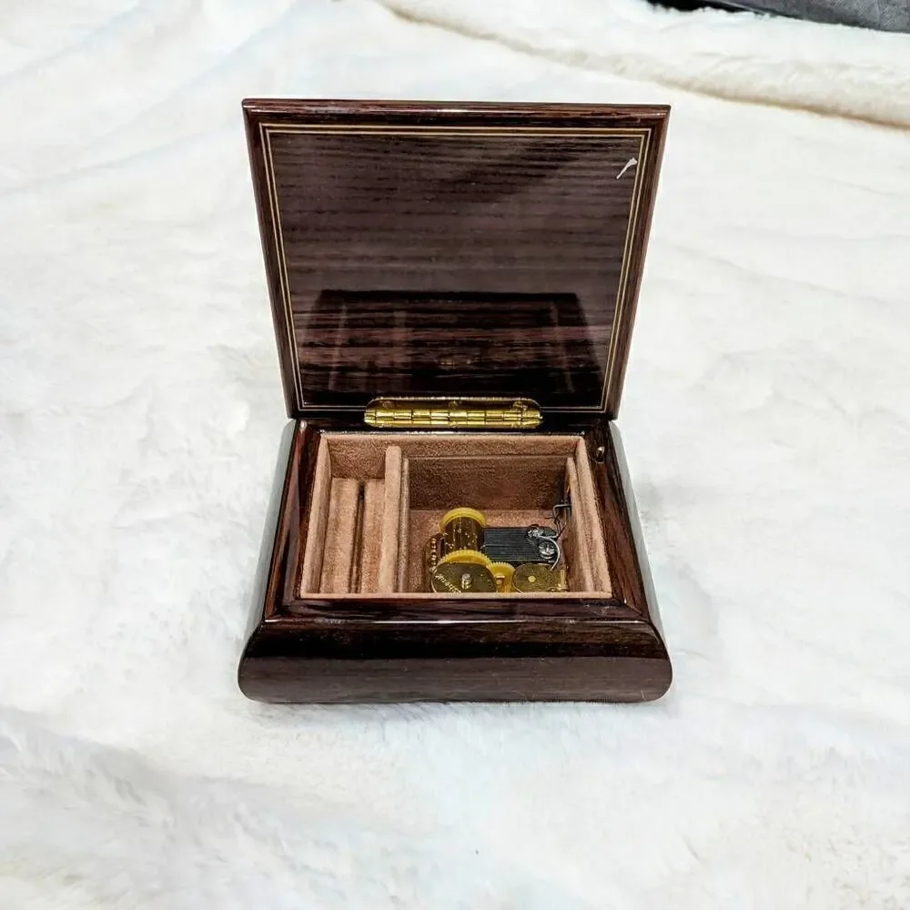 Sorrento Marquetry Inlay Flowers Jewelry Trinket Box 5